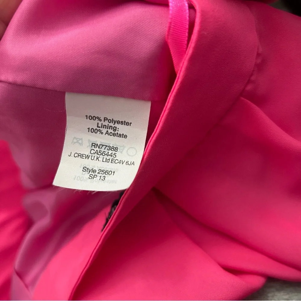 J. Crew Vibrant Pink and Orange Pleated Skater Skirt Size 14